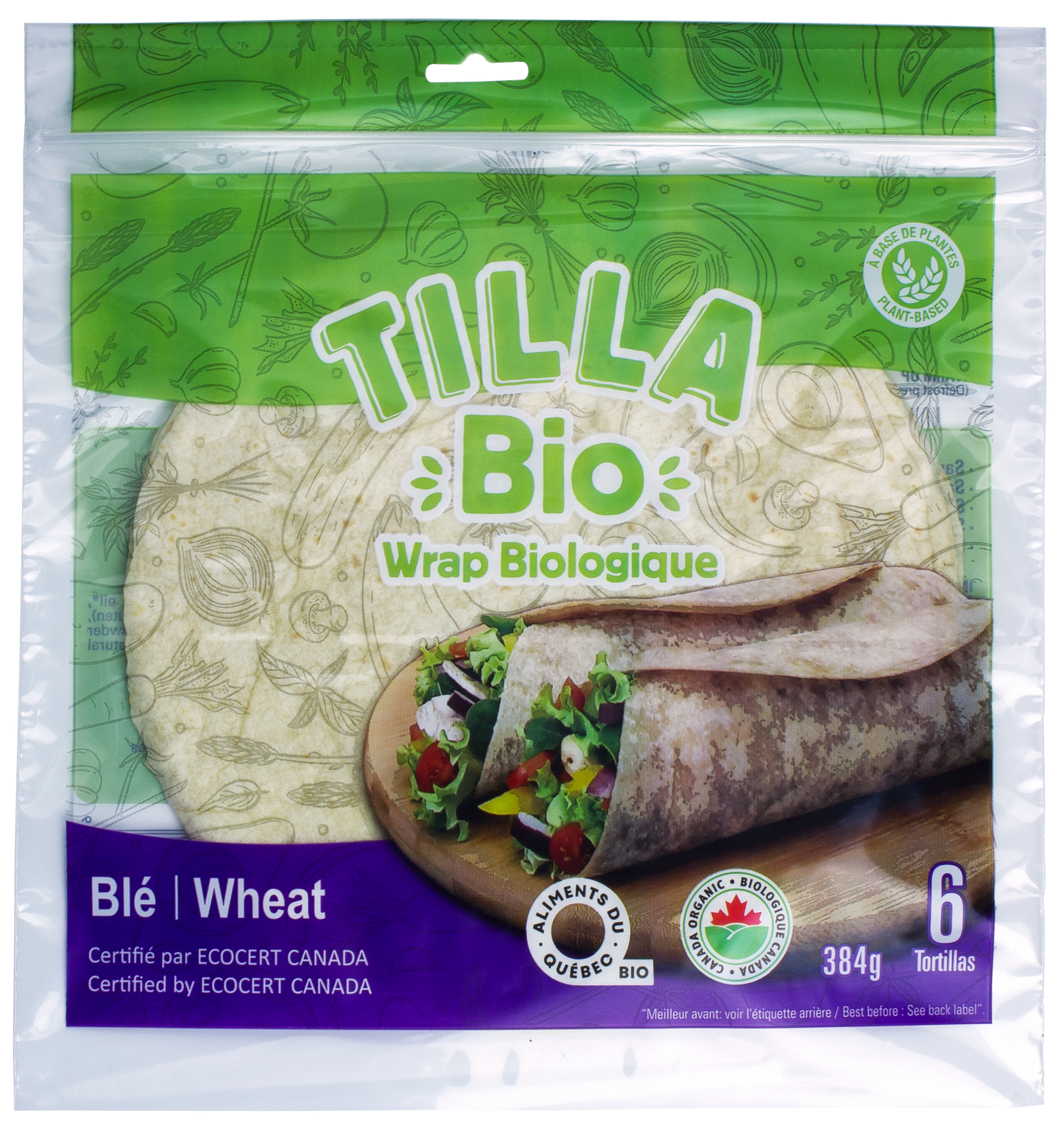 -Tilla Bio Wheat Organic Wrap 10"