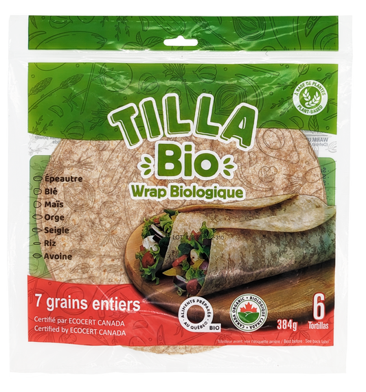 -Tilla Bio 7 Grains Organic Wrap 10"