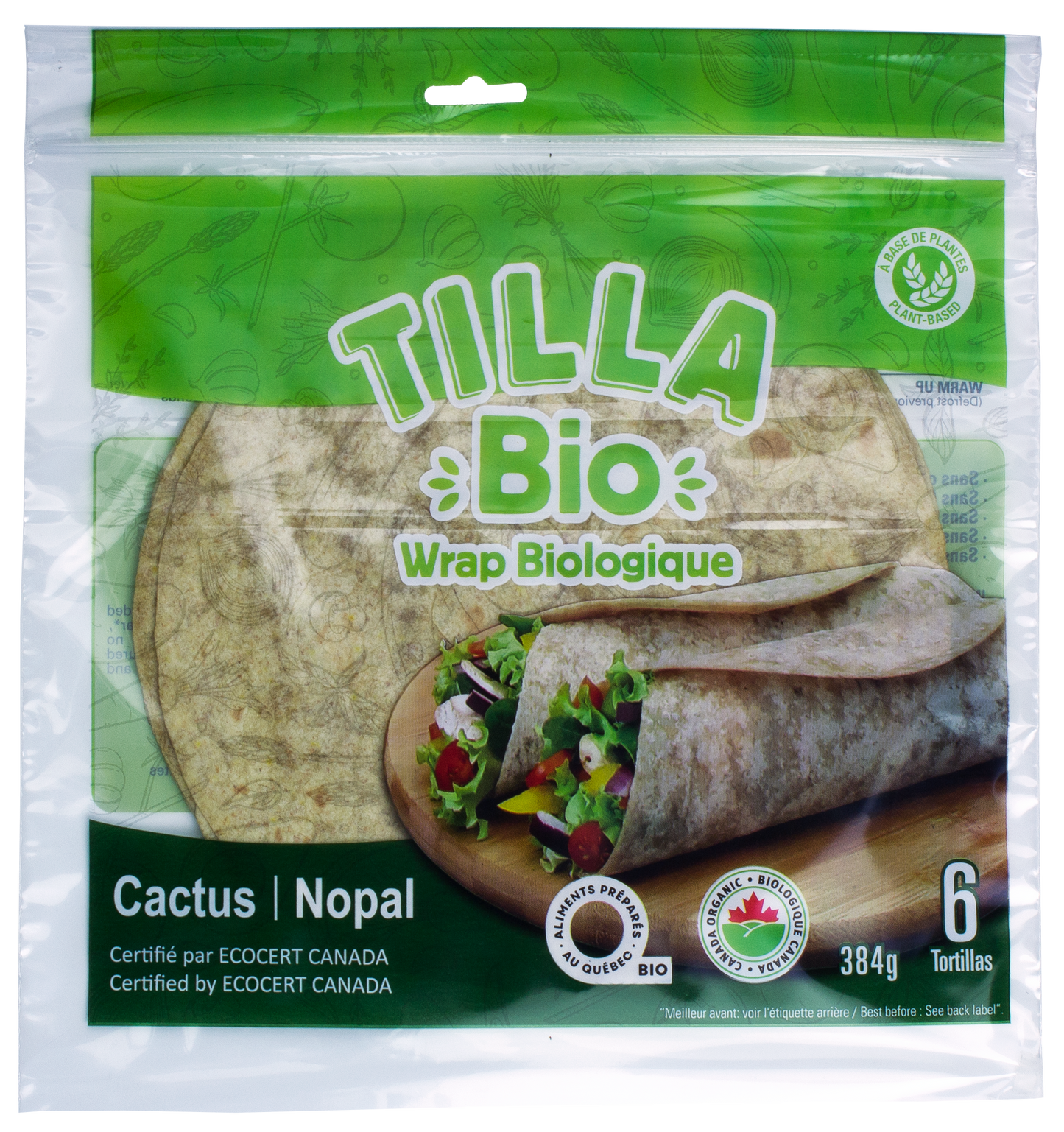 -Tilla Bio Cactus Organic Wrap 10"