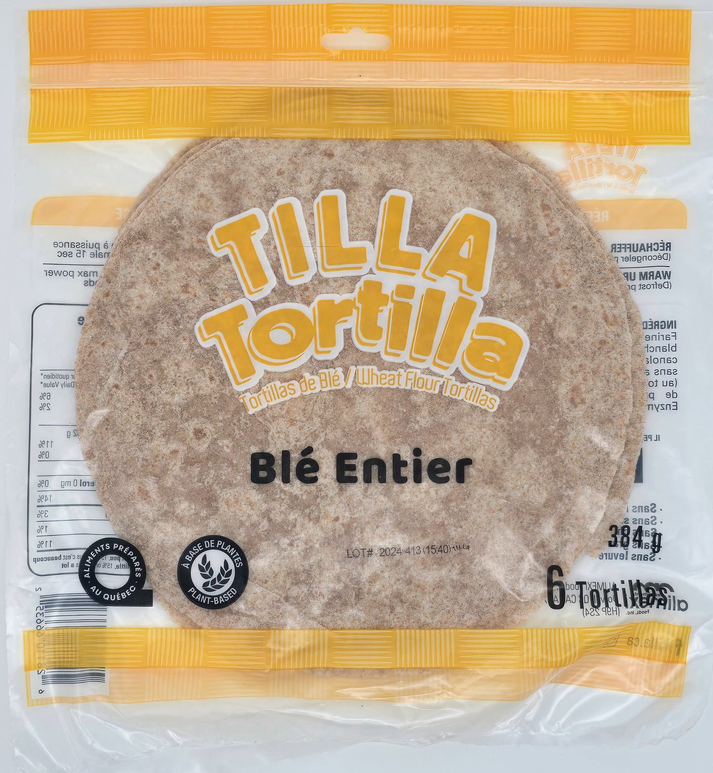 -Tilla Tortilla - Whole Wheat